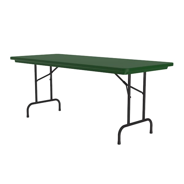 Rectangle Heavy Duty Commerical Plastic Folding Table, 30" W, 60" L, 29" H, Blow Molded Plastic Top